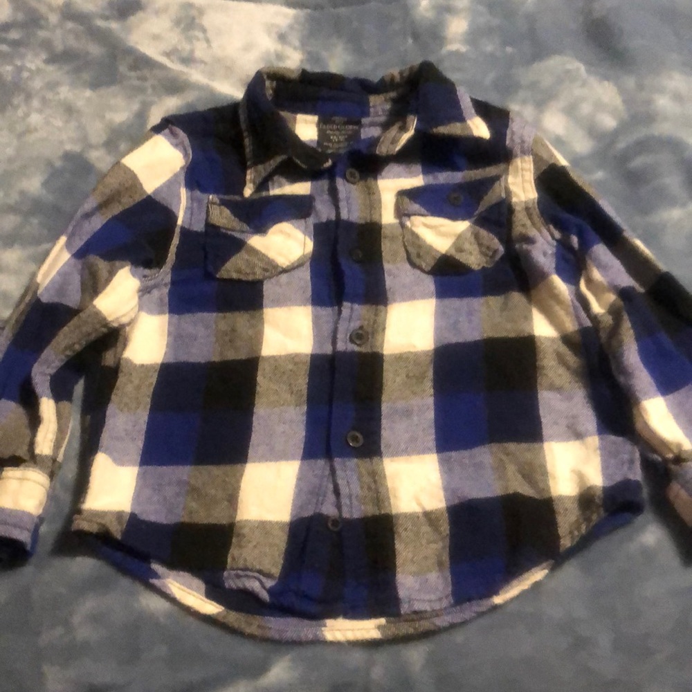 Boys XS Blue Flannel